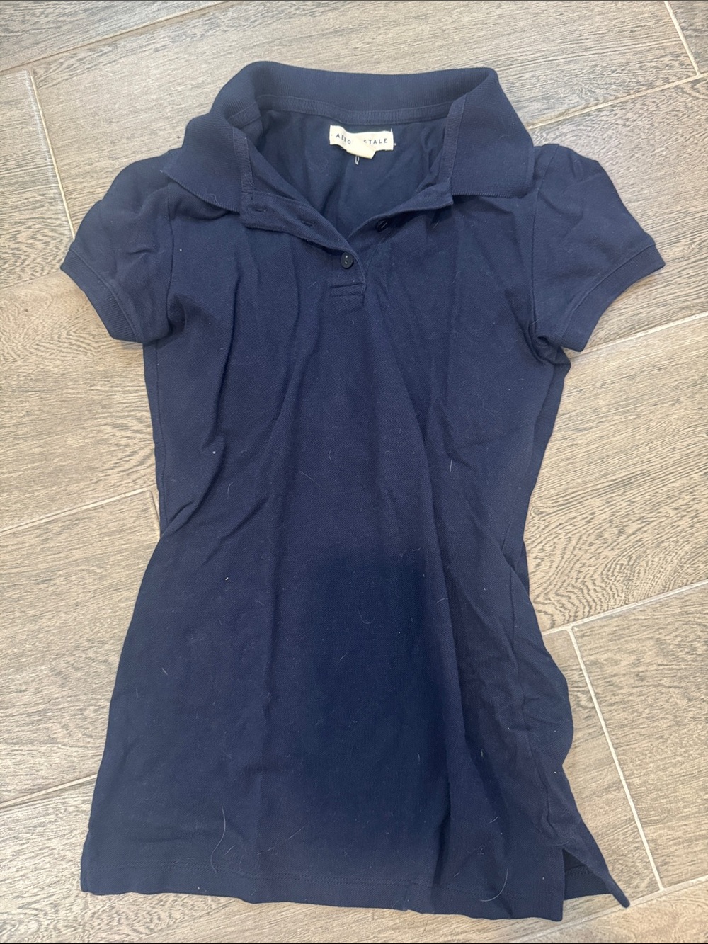 Aeropostale Women's Navy Button-Down Polo